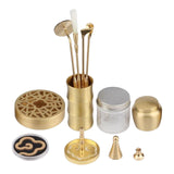 Maxbell Professional Brass Incense Making Kit Censer Tool Set for Home Fragrance Set A