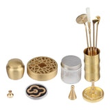 Maxbell Professional Brass Incense Making Kit Censer Tool Set for Home Fragrance Set A