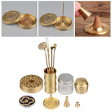 Maxbell Professional Brass Incense Making Kit Censer Tool Set for Home Fragrance Set A
