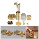 Maxbell Professional Brass Incense Making Kit Censer Tool Set for Home Fragrance Set A