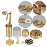 Maxbell Professional Brass Incense Making Kit Censer Tool Set for Home Fragrance Set A