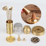 Maxbell Professional Brass Incense Making Kit Censer Tool Set for Home Fragrance Set A