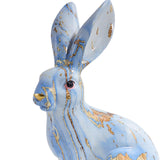 Maxbell Rabbit Statue Resin Animal Figurine Modern Art for Decoration Gift Crafts Blue Sitting