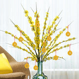 Maxbell 10Pcs Chinese New Year Decorations Red Hanging Ornaments for Wall Decor Single Cash