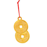 Maxbell 10Pcs Chinese New Year Decorations Red Hanging Ornaments for Wall Decor Double Cash