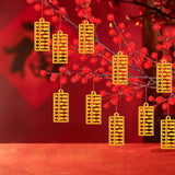 Maxbell Chinese New Year Decorations Pendant for Potted Plants Indoor Outdoor Decor Abacus 10pcs