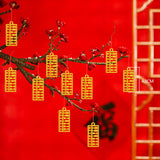 Maxbell Chinese New Year Decorations Pendant for Potted Plants Indoor Outdoor Decor Abacus 10pcs