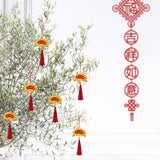 Maxbell Chinese New Year Decorations Pendant for Potted Plants Indoor Outdoor Decor Peach Trip 6pcs