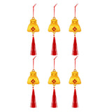 Maxbell Chinese New Year Decorations Pendant for Potted Plants Indoor Outdoor Decor Purse 6pcs