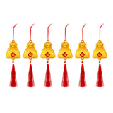 Maxbell Chinese New Year Decorations Pendant for Potted Plants Indoor Outdoor Decor Purse 6pcs
