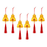 Maxbell Chinese New Year Decorations Pendant for Potted Plants Indoor Outdoor Decor Purse 6pcs