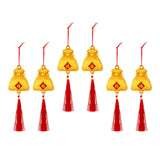 Maxbell Chinese New Year Decorations Pendant for Potted Plants Indoor Outdoor Decor Purse 6pcs