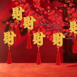 Maxbell Chinese New Year Decorations Pendant for Potted Plants Indoor Outdoor Decor Cai character 6pcs