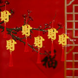 Maxbell Chinese New Year Decorations Pendant for Potted Plants Indoor Outdoor Decor Cai character 6pcs