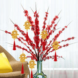 Maxbell Chinese New Year Decorations Pendant for Potted Plants Indoor Outdoor Decor Fa character 6pcs