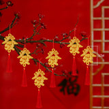Maxbell Chinese New Year Decorations Pendant for Potted Plants Indoor Outdoor Decor Fa character 6pcs
