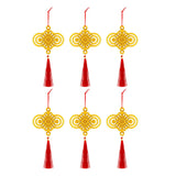 Maxbell Chinese New Year Decorations Pendant for Potted Plants Indoor Outdoor Decor Chinese knot 6pcs
