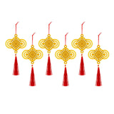 Maxbell Chinese New Year Decorations Pendant for Potted Plants Indoor Outdoor Decor Chinese knot 6pcs