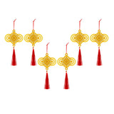 Maxbell Chinese New Year Decorations Pendant for Potted Plants Indoor Outdoor Decor Chinese knot 6pcs