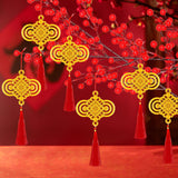 Maxbell Chinese New Year Decorations Pendant for Potted Plants Indoor Outdoor Decor Chinese knot 6pcs