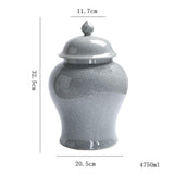 Maxbell Ceramic Flower Vase Storage bottle Decor Tabletop Porcelain Ginger Jar