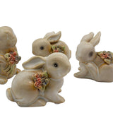 Maxbell 4 Pieces Ceramic Rabbit Figurine Statue Modern Collection for Party Tabletop