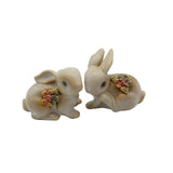 Maxbell 4 Pieces Ceramic Rabbit Figurine Statue Modern Collection for Party Tabletop