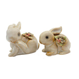 Maxbell 4 Pieces Ceramic Rabbit Figurine Statue Modern Collection for Party Tabletop