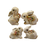 Maxbell 4 Pieces Ceramic Rabbit Figurine Statue Modern Collection for Party Tabletop