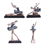 Maxbell European Style Ballet Dancer Figurine Gift Resin for Entrance Shelf Garden A