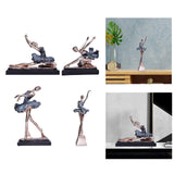 Maxbell European Style Ballet Dancer Figurine Gift Resin for Entrance Shelf Garden A