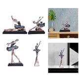 Maxbell European Style Ballet Dancer Figurine Gift Resin for Entrance Shelf Garden A