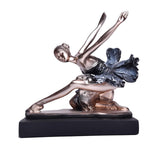 Maxbell European Style Ballet Dancer Figurine Gift Resin for Entrance Shelf Garden A