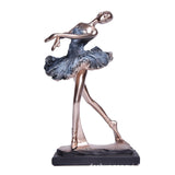 Maxbell European Style Ballet Dancer Figurine Gift Resin for Entrance Shelf Garden A