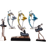 Maxbell European Style Ballet Dancer Figurine Gift Resin for Entrance Shelf Garden A