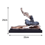 Maxbell European Style Ballet Dancer Figurine Gift Resin for Entrance Shelf Garden A
