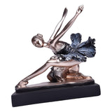 Maxbell European Style Ballet Dancer Figurine Gift Resin for Entrance Shelf Garden B