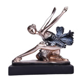 Maxbell European Style Ballet Dancer Figurine Gift Resin for Entrance Shelf Garden B