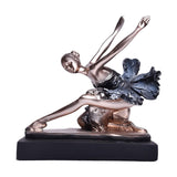 Maxbell European Style Ballet Dancer Figurine Gift Resin for Entrance Shelf Garden B