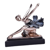 Maxbell European Style Ballet Dancer Figurine Gift Resin for Entrance Shelf Garden B
