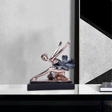 Maxbell European Style Ballet Dancer Figurine Gift Resin for Entrance Shelf Garden B