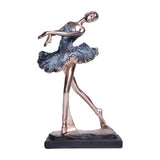Maxbell European Style Ballet Dancer Figurine Gift Resin for Entrance Shelf Garden C