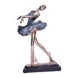 Maxbell European Style Ballet Dancer Figurine Gift Resin for Entrance Shelf Garden C