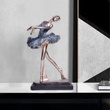 Maxbell European Style Ballet Dancer Figurine Gift Resin for Entrance Shelf Garden C
