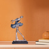 Maxbell European Style Ballet Dancer Figurine Gift Resin for Entrance Shelf Garden C