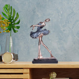Maxbell European Style Ballet Dancer Figurine Gift Resin for Entrance Shelf Garden C
