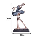 Maxbell European Style Ballet Dancer Figurine Gift Resin for Entrance Shelf Garden C