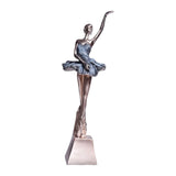 Maxbell European Style Ballet Dancer Figurine Gift Resin for Entrance Shelf Garden D