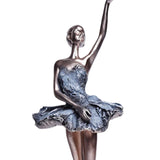 Maxbell European Style Ballet Dancer Figurine Gift Resin for Entrance Shelf Garden D