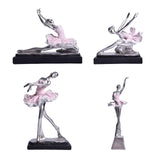 Maxbell Ballet Dancer Sculpture Ornament Artwork Collectiom for Table Living Room A
